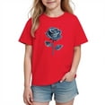 thumbnail image 3 of Piuwrlz Red Short Shirts Sleeve Toddler Girls Graphic T-Shirts Pullover Red Size 3 Years, 3 of 10