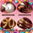 thumbnail image 4 of Wine Red 90th Birthday Banner Metallic Number Birthday Backdrop Floral Decoration Sparkling Accents Milestone Background for 90th Birthday Party Senior Celebration Family Gathering, 4 of 9
