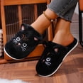 thumbnail image 6 of SAWOBUUN Cute Cat Slippers for Women Men Animal Fuzzy Plush Closed Toe House Slippers Soft Fluffy Warm Cozy Indoor Bedroom Shoes, 6 of 7