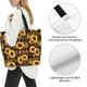 thumbnail image 3 of Fotbe Brown Blue Plaid Sunflower Bolsa Tote Estética de Lona con Estampado para Mujer - Bolsa Reutilizable de Hombro Casual para Vacaciones, Compras, Trabajo y Gimnasio, 3 of 8
