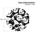 thumbnail image 3 of Balery 4 Pcs Seamless Pattern Cute Pandaleather Coasters Set, Drink Table Cup Coasters For Living Room Kitchen Coffee Decor, 3 of 9