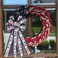 thumbnail image 4 of 4th of July Patriotic Decorations, 4th Of July Decor Bow for Wreath Gnomes Ornaments Tree Topper Bows for Patriotism Independence Day Memorial Day Veterans Day Front Door Indoor Outdoor Decor, 4 of 6