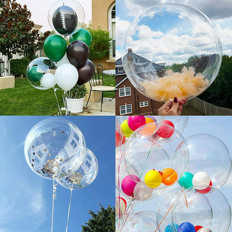 40 Pieces Bobo Balloons Transparent Bubble Bobo Balloon Praty Bobo Balloons  Clean Bobo Balloons for Christmas Wedding Birthday Party Decorations (10