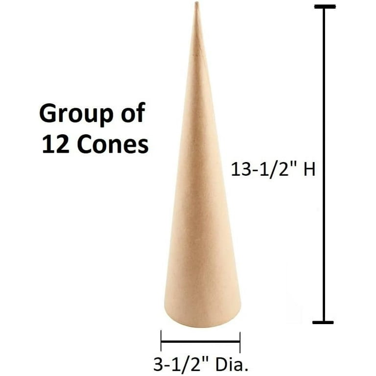 Holiday Paper Mache Cones