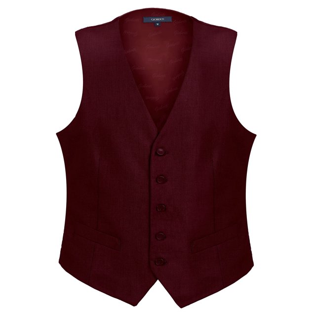 Gioberti - Chaleco formal para hombre, color burdeos, talla 4XL