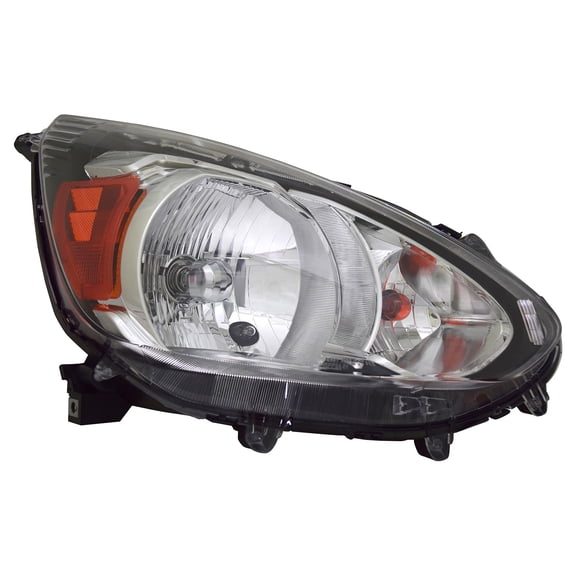 KAI New CAPA Certified Standard Replacement Passenger Side Headlight Assembly, Fits 2014-2020 Mitsubishi Mirage Hatchback