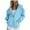 Blue, variant on Jamsmile Womens Hoodies Casual Solid Color Long Sleeve Zipper Hooded Coats With Pockets Sweatshirts Oversized Tops