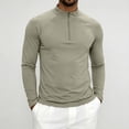 thumbnail image 2 of Linfrsh Men Long Sleeve Shirt Quarter Zip Pullover for Men Mock Neck Sweatshirt Lightweight Men's Long Sleeve Golf Shirt, 2 of 7