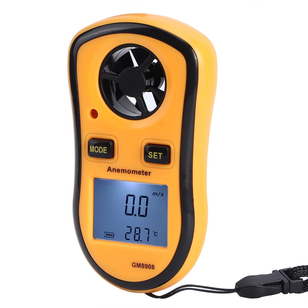 Portable LCD Digital Anemometer Wind Speed Meter Air Temperature Measuring 
