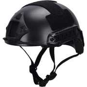 Pro Mich Men Helmet Teen Adult Adjustable Strap Sports Outdoors Paintball Head Protective - Black