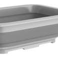 thumbnail image 6 of Set of 2 Multipurpose Wash Bins – 10-Liter Basins for Camping, Parties, or Cleaning – Collapsible Bucket Set by Wakeman (Gray), 6 of 8