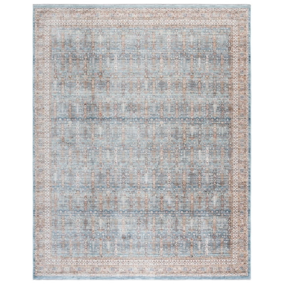 SAFAVIEH Paisley Vince Aztec Area Rug, Blue/Rust, 8' x 10'