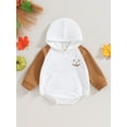 thumbnail image 2 of Bagilaanoe Newborn Baby Girl Halloween Romper Sweatshirt Long Sleeve Bodysuits Pumpkin Print Pullover 3M 6M 12M 18M Infant Casual Tee Tops, 2 of 8