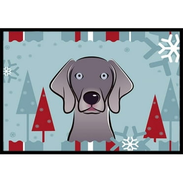 Carolines Treasures BB1727JMAT Winter Holiday Weimaraner Indoor & Outdoor Mat- 24 x 36 in.