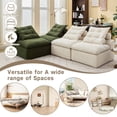 thumbnail image 2 of Corduroy Modular Sofa, 4 Seats, No Armrests, DIY / Ideal for Creating Reading Nooks, 2 of 5