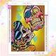 thumbnail image 1 of Mosaico de pintura de diamantes, besándose grafiti fresco, calaveras masculinas y femeninas, Kit de punto de cruz de cristal completo, decoración de pared de Bar de Halloween, 1 of 3