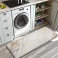 thumbnail image 3 of White Gold Marble Pattern Kitchen Rug Mat,Kitchen Runner Rugs Non Skid Washable,Decorative Kitchen Floor Mats for Kitchen,Sink,Laundry,17"x47.2", 3 of 7
