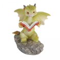 thumbnail image 1 of Figura de dragón Strade Fareast Limited escultura de resina miniatura Verde Con libro, 1 of 8