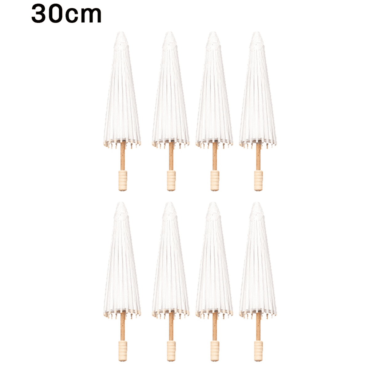 8PCS Paper Parasol Wedding Umbrella Favor 30cm Bamboo Umbrellas for Bridal Shower Centerpieces Photo Props