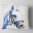 thumbnail image 2 of Designart Blue Horse with Bridle - Abstract Throw Pillow - 16x16, 2 of 5