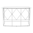 thumbnail image 2 of Furniture of America Prowe Glass Top Console Table, Chrome, 2 of 5