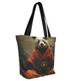 thumbnail image 2 of KLL Tote Bag for Women Jungle Meditating Panda Print Shopping Grocery Reusable Bags for Office School Shopping Travel, 2 of 6
