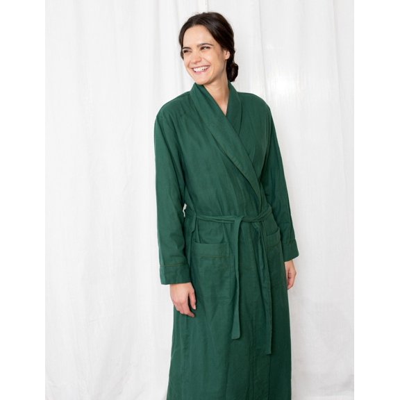 Leveret Womens Flannel Robe Green XXL