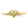 thumbnail image 5 of 14K Yellow Gold Ring Band Themed (08) August Peridot Green, Size 9, 5 of 5