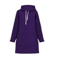 thumbnail image 5 of Womens Hoodies For Women Fashion Casual Warm O Neck Sweatshirt Long Sleeve Soft Solid Top Comfortable Breathable Fabric Suitable For Daily Vacation Sports Easy To Match 2Xl Sweatshirt For Women, 5 of 7