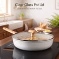 thumbnail image 2 of SENSARTE 5QT Saute Pan with Lid, 12 Inch White Nonstick Deep Frying Pan with Anti-Scald Handle, Dishwasher & Oven Safe, Induction Compatible, 2 of 10