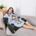 thumbnail image 5 of Oversized Wearable Blanket Hoodie,Poodles Sherpa Blanket Hoodie with Super Pockets,Super Warm Fuzzy Pullover for Women & Men, 5 of 6