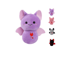 Wizlet Cute Bat Plush Toy Halloween Bat Soft Stuffed Animal Cartoon Doll Plush Pillow Kawaii Plushies Party Decoration Gift for Kids - Purple
