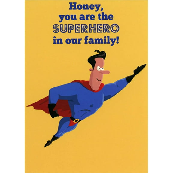 RSVP Superhero In Our Family Humorous : Funny Father's Day Card for Husband