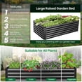 thumbnail image 5 of Funcid Galvanized Raised Garden Beds 6ftx3ftx2ft Large Metal Garden Beds Galvanized Steel Planter Box for Vegetables Flowers Herbs, 5 of 10