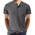 thumbnail image 1 of H Camisa Henley Raglán De Manga Corta Para Hombre,, 1 of 2