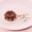 Donut brown, variant on Fruit Keychain Cute Creative Key Chain with Plastic Design Fun Accessory for Keys Bags and More Wool Ball Pendant Peach