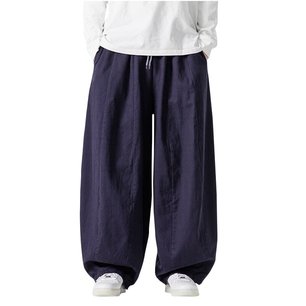 Pantalones largos, pantalones casuales para hombre, pantalones holgados y de pierna ancha, pantalones vaqueros, pantalones casuales, pantalones de pierna recta para hombre