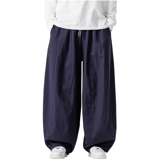 Pantalones largos, pantalones casuales para hombre, pantalones holgados y de pierna ancha, pantalones vaqueros, pantalones casuales, pantalones de pierna recta para hombre