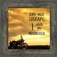 thumbnail image 3 of Classic Motorcycle Bikers "Some Need Therapy, I Have My Motorcycle" Sunset with Picture Frame, 10X10 8569, 3 of 6