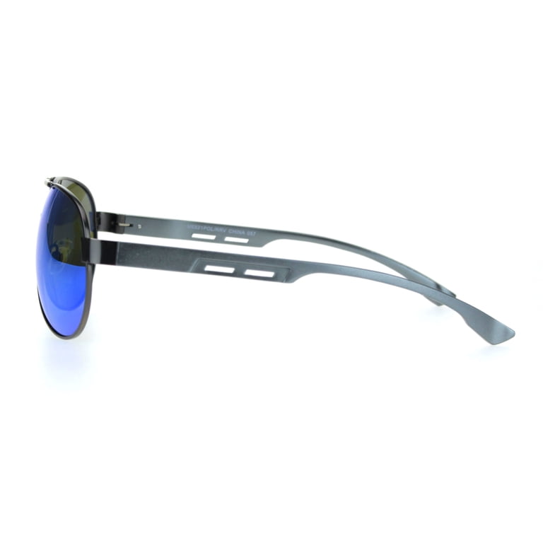 2 Pairs Retro Pilot Polarized Sunglasses - Gunmetal Metal  display picture 3