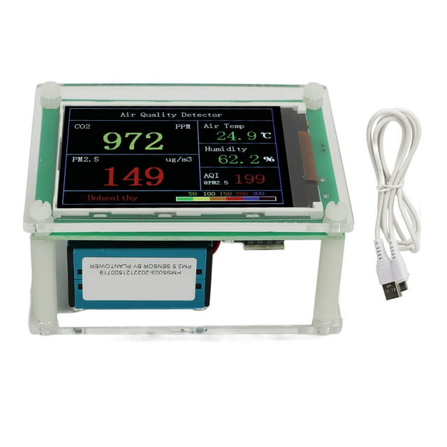 Monitor de calidad del aire para el hogar, detector de dióxido de carbono, sensor de alta precisión, detector de calidad del aire para PM2.5, temperatura y humedad.