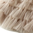 thumbnail image 5 of Ediodpoh Women's Skirts A Line Pleated Long Tutu Skirt with Ruffle Mesh Calf Length Chiffon High Waist Cake Skirt Ballet Skirt Coffee M, 5 of 5
