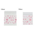 thumbnail image 5 of Limei 100Pcs Storage Bag Transparent Flower Clear Square Resealable Self-Adhesive Storage Bags, 5 of 7