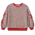thumbnail image 4 of Toddler Girls Cute Tops Children Fashion Cute Printed Crew Neck Hoodless Long Sleeve Sweatshirt Top Size 3-4T ,Red, 4 of 4