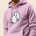 thumbnail image 5 of Dalix Giant Ghost Embroidered Hoodie Soft Fleece Hood Sweatshirt Mens in Light Pink 2XL XX-Large, 5 of 5