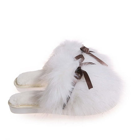 

Cotton Slippers for Women House Slippers Warm Memory Foam Cotton Indoor Outdoor Clearance Slippers Women s Autumn And Winter Bow Knot Household Shoes Baotou Cotton Slippers Wear Half Shoes