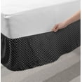 thumbnail image 2 of Dark Grey Bed Skirt, Abstract Monochromatic Pattern with Triangles Checkered Design 3D Effect Modern, Elastic Bedskirt Dust Ruffle Wrap Around for Bedding Decor, 4 Sizes, Grey Black, by Ambesonne, 2 of 2