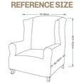 thumbnail image 5 of Stretch Chair Slipcover 1-Piece Soft Jacquard Wing Chair Cover Living Room Slipcovers, 5 of 6