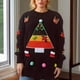 thumbnail image 2 of Suéteres de jacquard con diseño de árbol de Navidad para otoño e invierno para mujer, suéter de punto de cuello redondo holgado y adelgazante, blusas estampadas de moda para mujer, 2 of 5