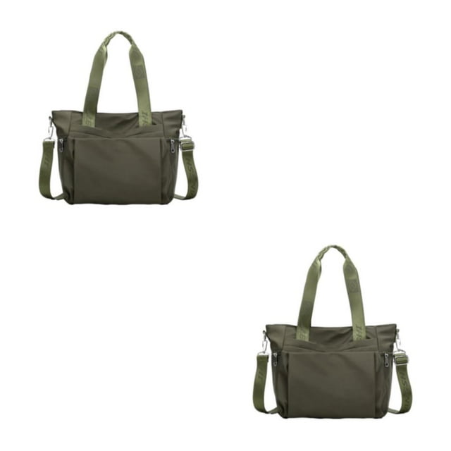 Guardoinrt Womens Large Nylon Shoulder Bag - Waterproof And Durable With Multiple Pockets Hand Bag Crossbody Green 2Set